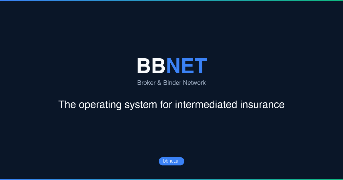 BBNET | The settlement layer for intermediated insurance